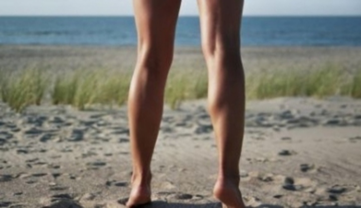 Bosé nohy v písku 