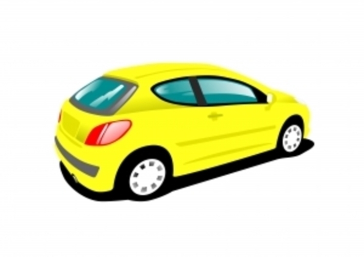 Model žlutého auta 